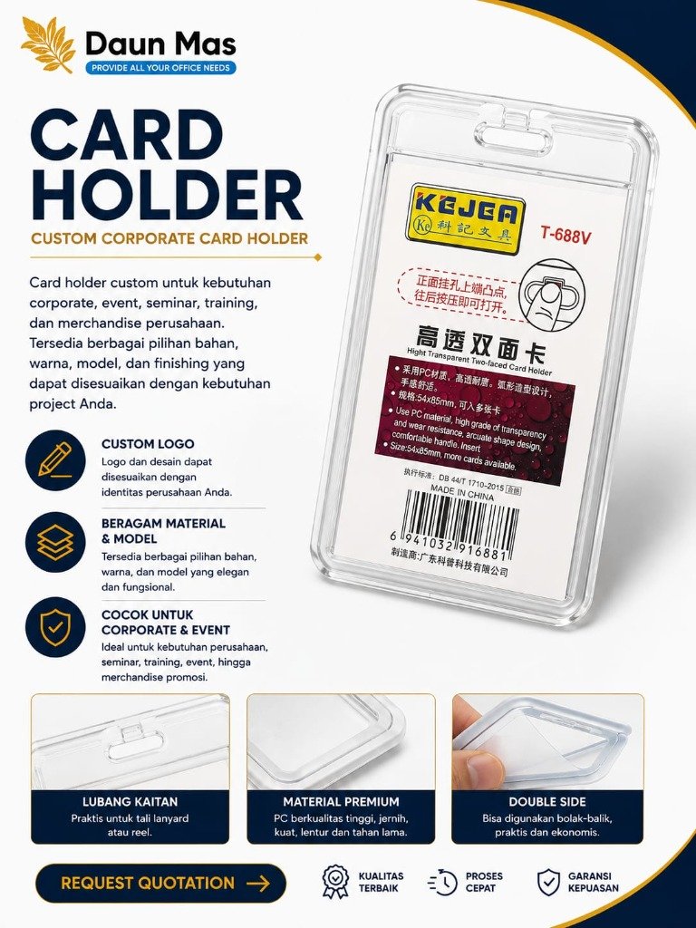 Card Holder Clear PC