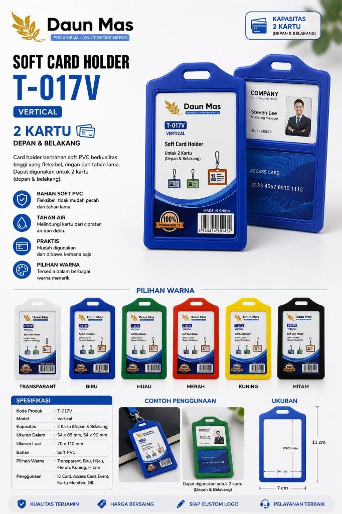 Soft Card Holder T-017V Waterproof